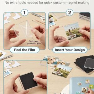 Clear Acrylic Fridge Magnets Kit