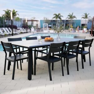 9 Piece Aluminium Outdoor Dining Set