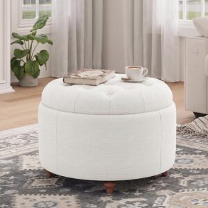 Round Storage Ottoman