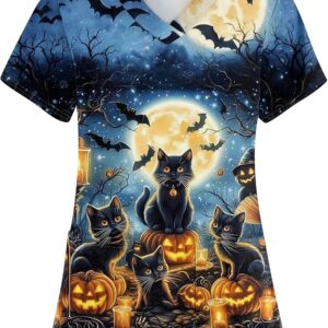 Halloween Scrub Tops