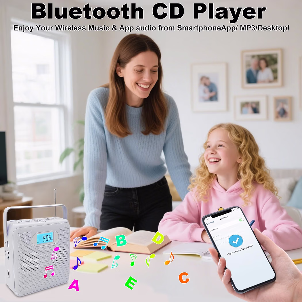 Portable CD Player with Bluetooth