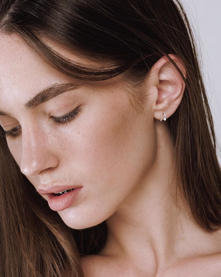 Tiny Double Hoop Earrings