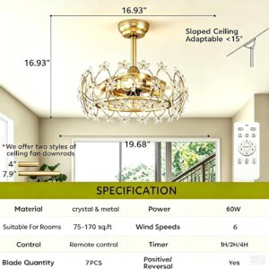 Crystal Chandelier Fan